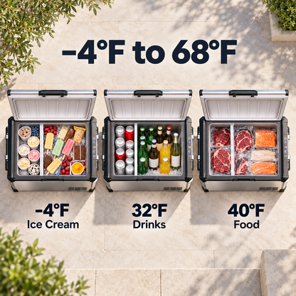 Portable Car Refrigerator & Freezer with Digital Control