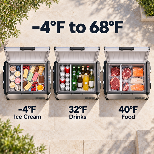 Portable Car Refrigerator & Freezer with Digital Control