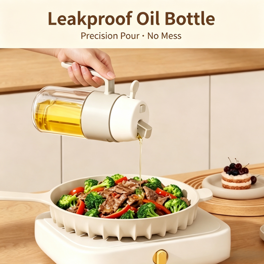 2-in-1 Glass Oil Sprayer &amp; Dispenser, Dual Spray &amp; Pour Cooking Oil Mister for Kitchen