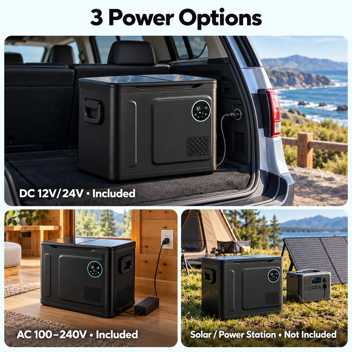 48QT Dual-Zone Portable Car Refrigerator with App Control