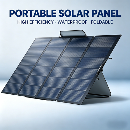 100W Portable Foldable Solar Panel with Stand - IP68 Waterproof