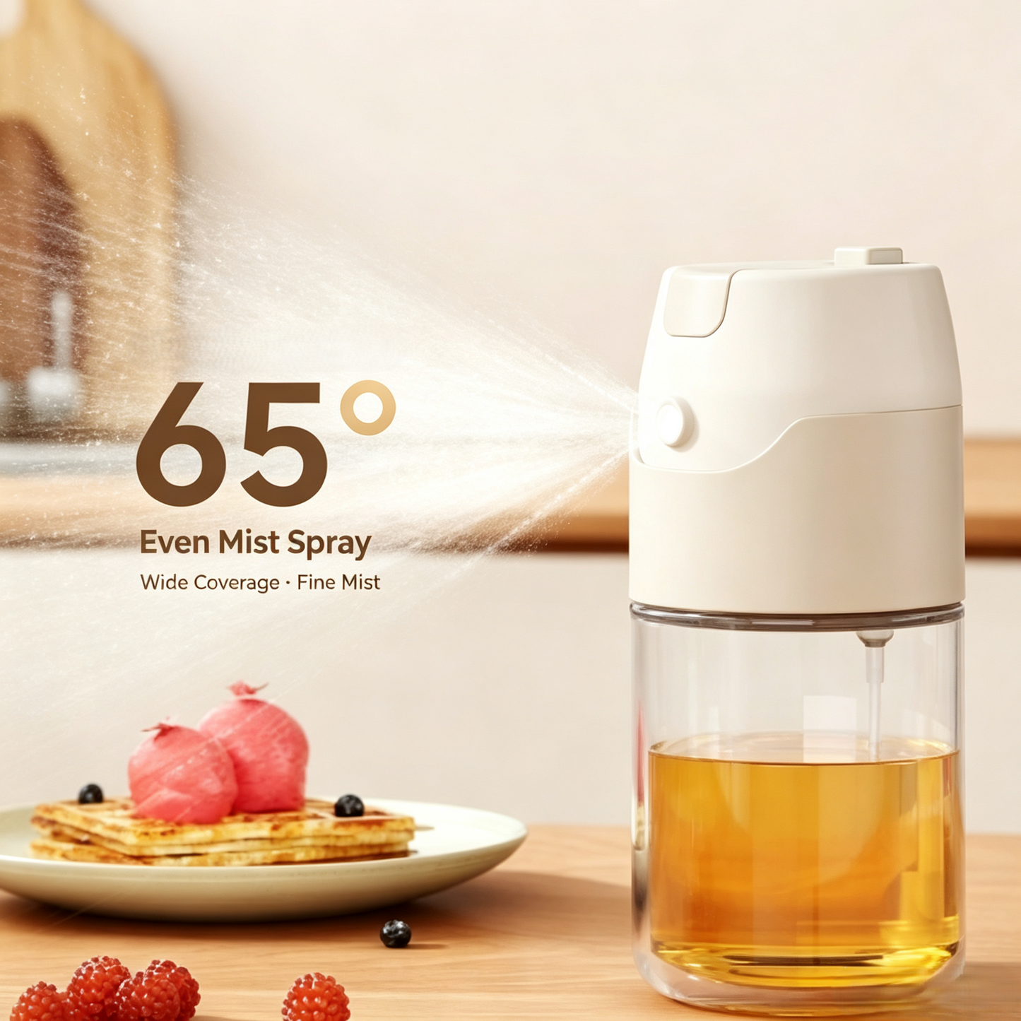 2-in-1 Glass Oil Sprayer &amp; Dispenser, Dual Spray &amp; Pour Cooking Oil Mister for Kitchen