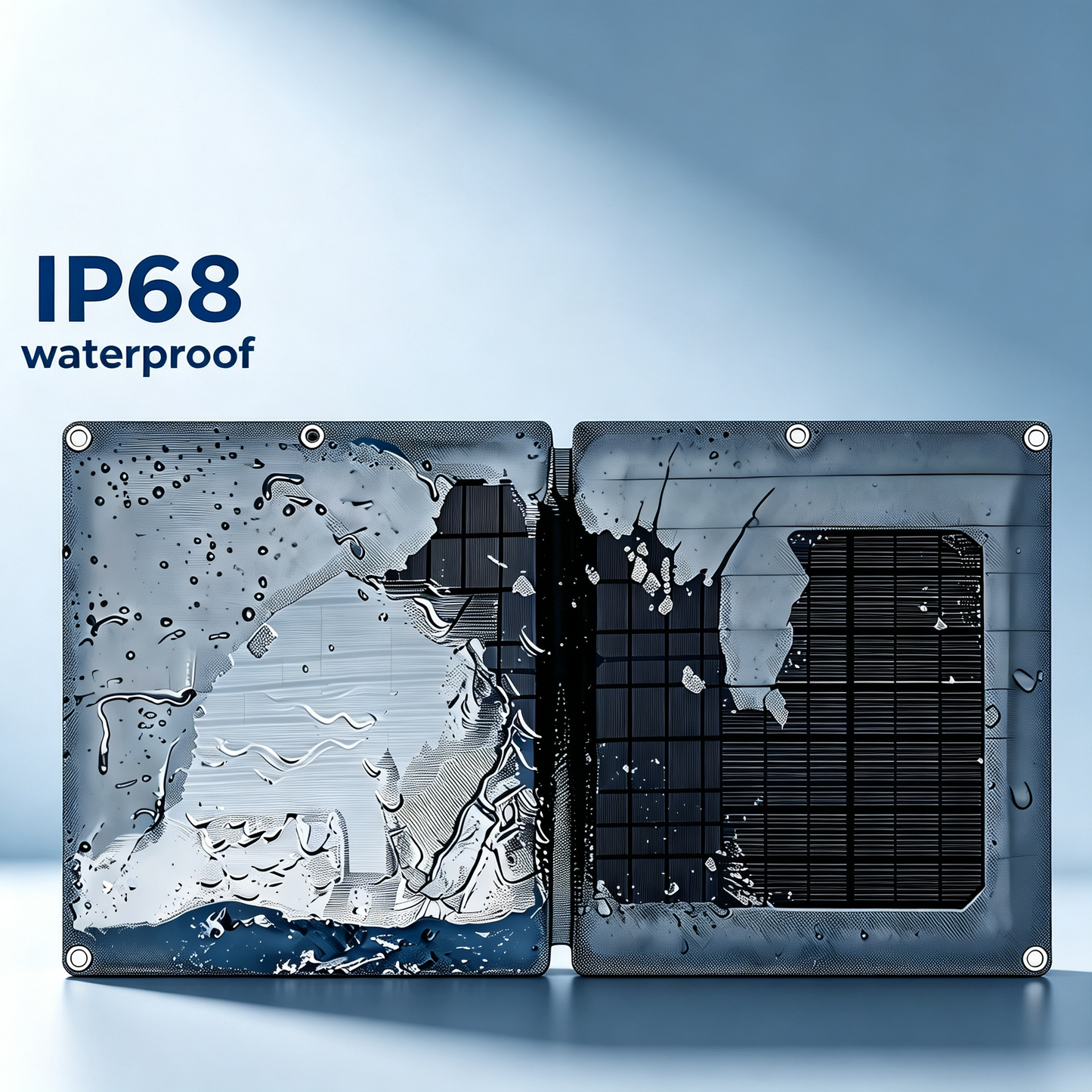 100W Portable Foldable Solar Panel with Stand - IP68 Waterproof