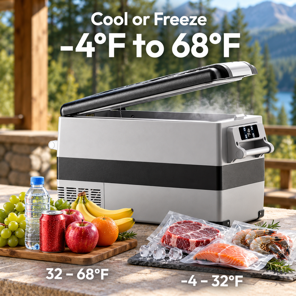 48 QT Portable Car Refrigerator & Freezer