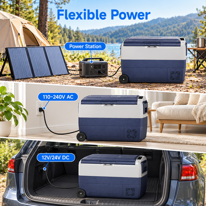 50L Dual-Zone Portable Refrigerator with App Control